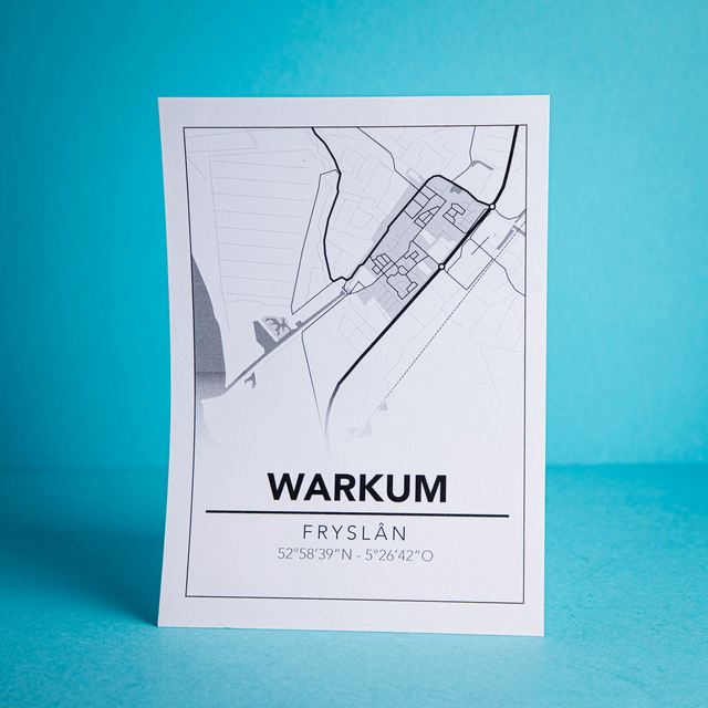 Plattegrondposter Warkum/Workum