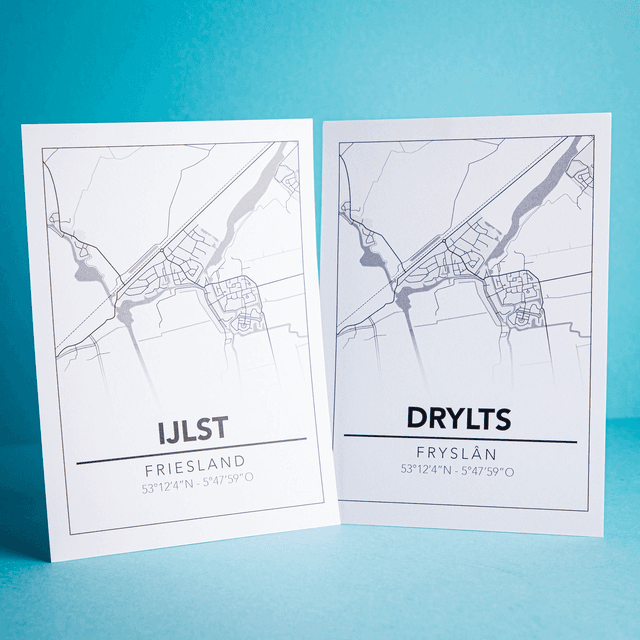 Plattegrondposter Drylts/IJlst